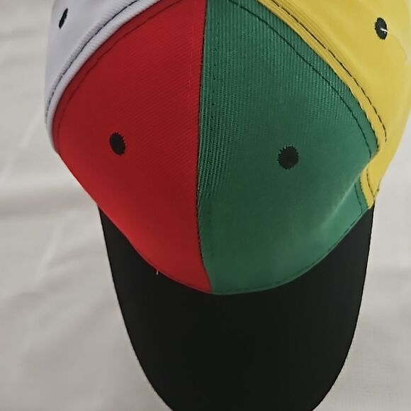 Colorful Men's Baseball Cap One Size Black, Green, Red, Yellow & White - Picture 14 of 16